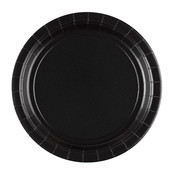 Borden zwart 8 stuks papier 23cm Borden zwart 8 stuks papier 23cm