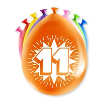 Happy party balloons - 11 jaar