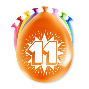 Happy party balloons - 11 jaar