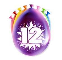 Happy party balloons - 12 jaar