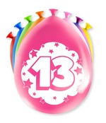 Happy party balloons - 13 jaar