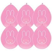 Nijntje ballonnen roze 6 stuks 30cm Nijntje ballonnen roze 6 stuks 30cm