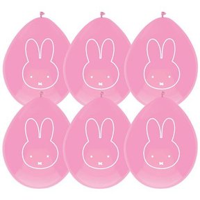 Nijntje ballonnen roze 6 stuks 30cm
