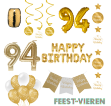 94 jaar Verjaardag Versiering Pakket Gold