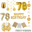 Feest-vieren 78 jaar Verjaardag Versiering Pakket Gold