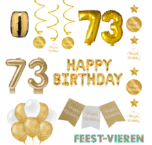 73 jaar Verjaardag Versiering Pakket Gold