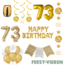 Feest-vieren 73 jaar Verjaardag Versiering Pakket Gold