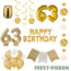 Feest-vieren 63 jaar Verjaardag Versiering Pakket Gold