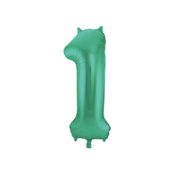 Folieballon 1 jaar metallic groen 86cm