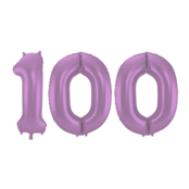 Folieballon 100 jaar metallic paars 86cm