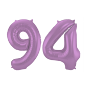 Folieballon 94 jaar metallic paars 86cm Folieballon 94 jaar metallic paars 86cm