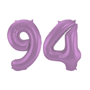 Folieballon 94 jaar metallic paars 86cm