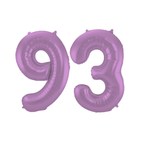 Folieballon 93 jaar metallic paars 86cm
