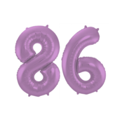 Folieballon 86 jaar metallic paars 86cm