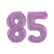 Folieballon 85 jaar metallic paars 86cm