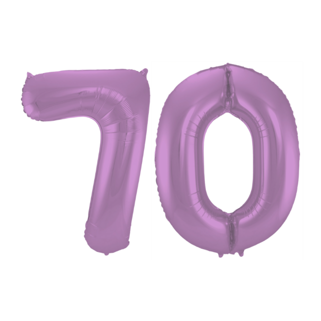 Folieballon 70 jaar metallic paars 86cm