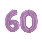Folieballon 60 jaar metallic paars 86cm