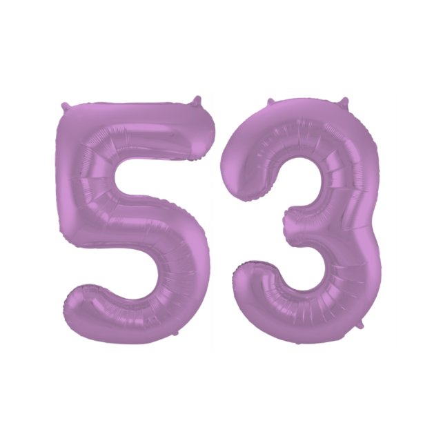 Folieballon 52 jaar metallic paars 86cm