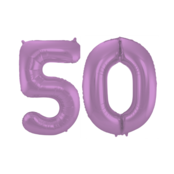 Folieballon 50 jaar metallic paars 86cm