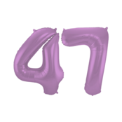 Folieballon 47 jaar metallic paars 86cm