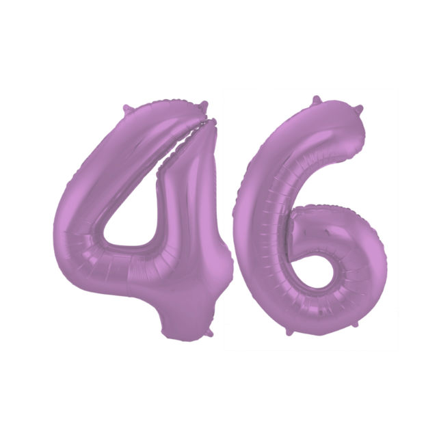 Folieballon 46 jaar metallic paars 86cm