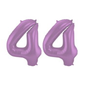 Folieballon 44 jaar metallic paars 86cm
