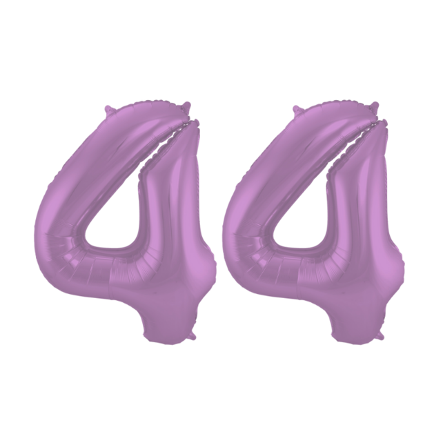 Folieballon 44 jaar metallic paars 86cm