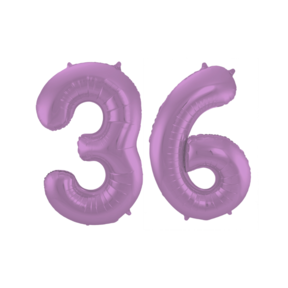 Folieballon 36 jaar metallic paars 86cm