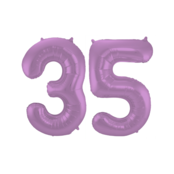 Folieballon 35 jaar metallic paars 86cm