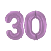 Folieballon 30 jaar metallic paars 86cm