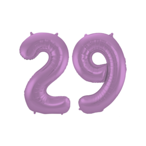 Folieballon 29 jaar metallic paars 86cm