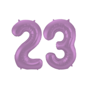 Folieballon 23 jaar metallic paars 86cm Folieballon 23 jaar metallic paars 86cm
