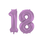 Folieballon 18 jaar metallic paars 86cm