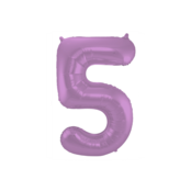 Folieballon 5 jaar metallic paars 86cm