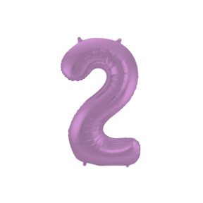 Folieballon 2 jaar metallic paars 86cm
