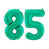 Folieballon 85 jaar metallic groen 86cm