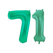 Folieballon 71 jaar metallic groen 86cm