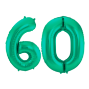 Folieballon 60 jaar metallic groen 86cm