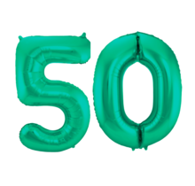 Folieballon 50 jaar metallic groen 86cm