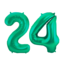 Folat Folieballon 24 jaar metallic groen 86cm