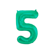 Folieballon 5 jaar metallic groen 86cm