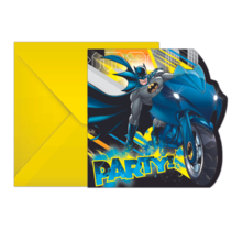 Batman Uitnodigingen met envelop 6 stuks