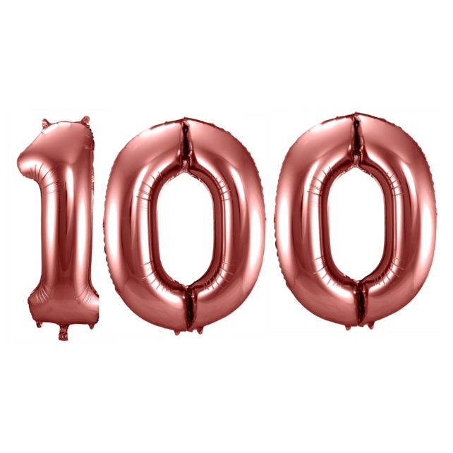 Folieballon 100 jaar brons 86cm