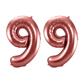 Folieballon 99 jaar brons 86cm