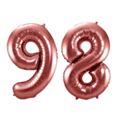 Folieballon 98 jaar brons 86cm