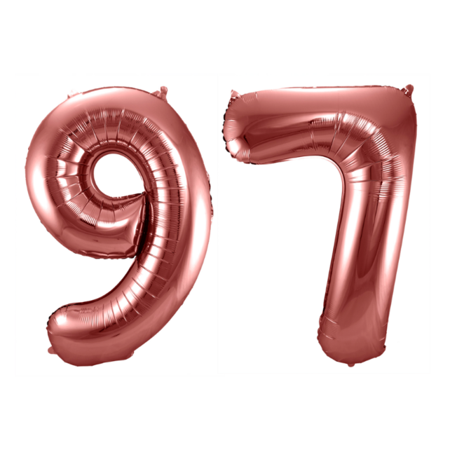Folieballon 97 jaar brons 86cm
