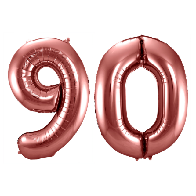 Folieballon 90 jaar brons 86cm