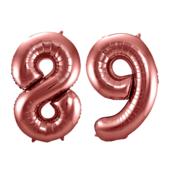 Folieballon 89 jaar brons 86cm