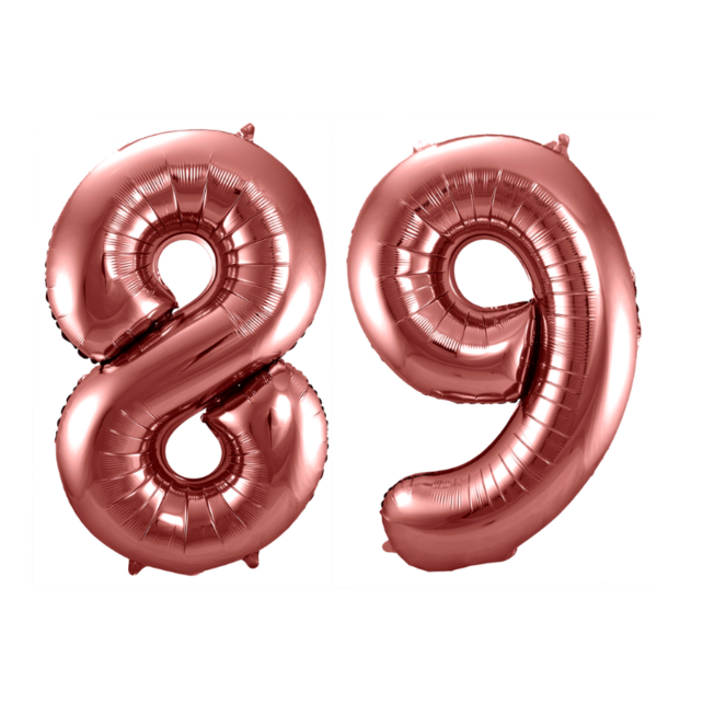 Folieballon 89 jaar brons 86cm
