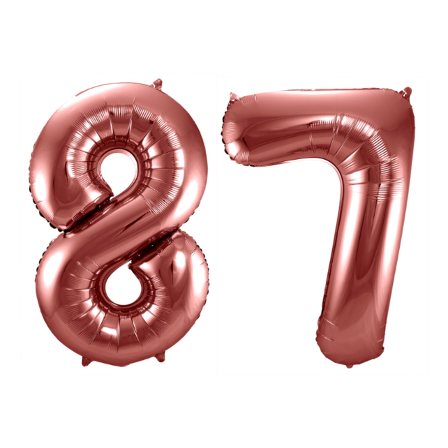 Folieballon 87 jaar brons 86cm